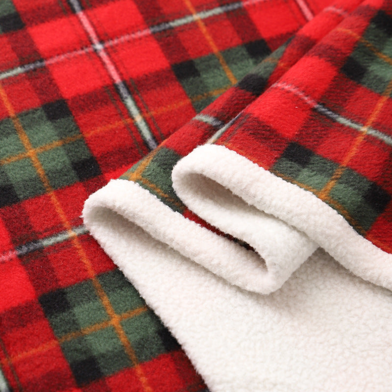 Geometric Lambswool Holiday Plaid Nap Blanket - 3 Styles