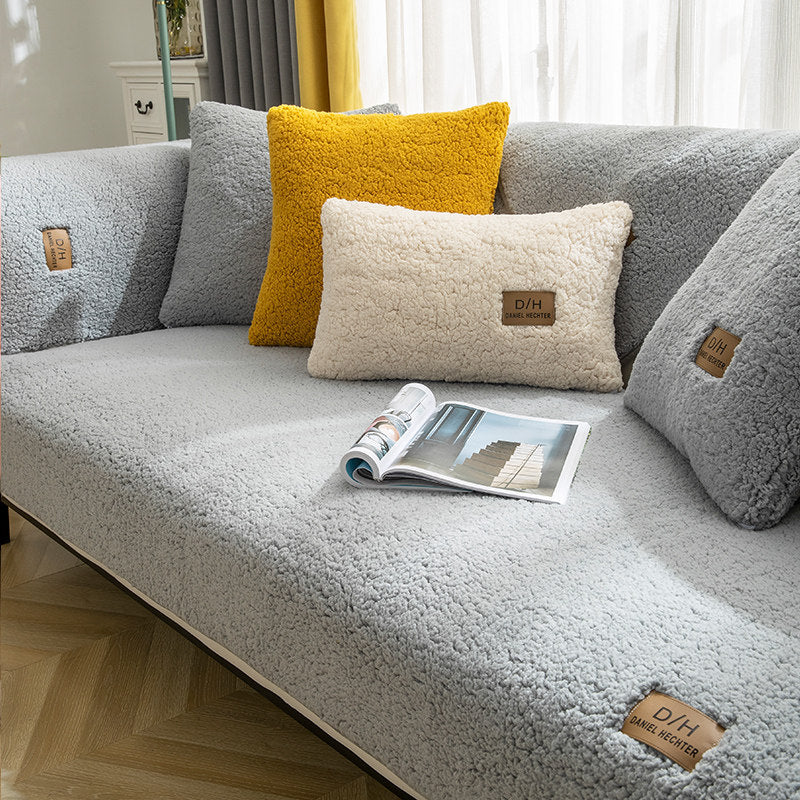 Modern Winter Soft and Smooth Sofa Covers for Living Room - Multiple Colors and Sizes