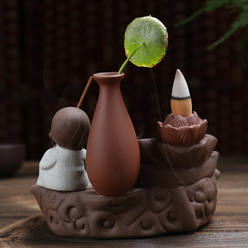 Creative flower ornaments sandalwood incense burner