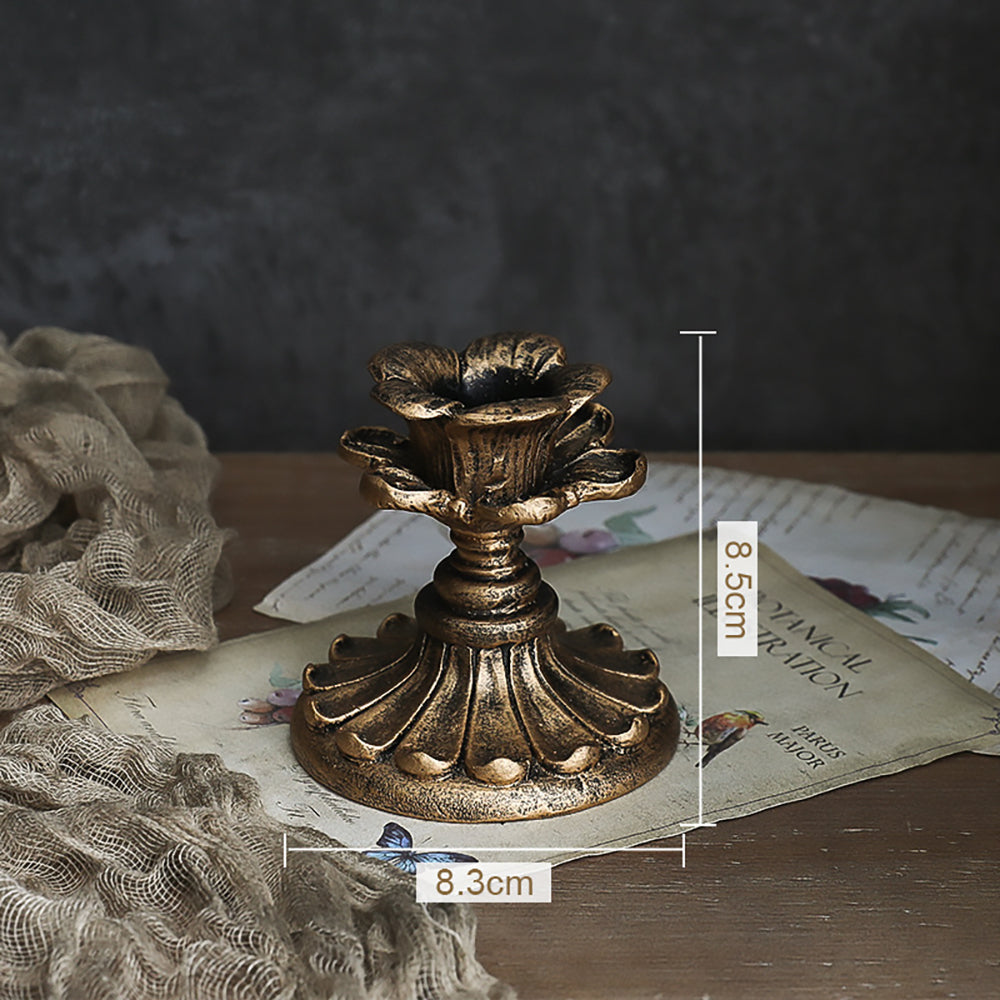 Golden Ornamental Candle Holder