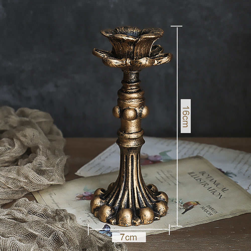 Golden Ornamental Candle Holder