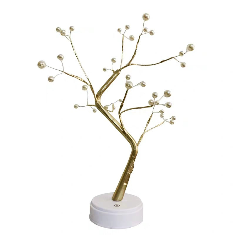 Warm Color LED Copper Wire Tree Bedroom Light