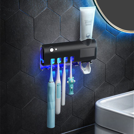 NEW Smart Sterilizing Wall-Mounted Toothbrush Holder with Ultraviolet Sterilization