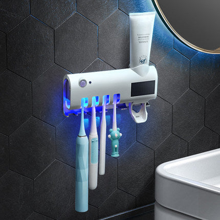 NEW Smart Sterilizing Wall-Mounted Toothbrush Holder with Ultraviolet Sterilization