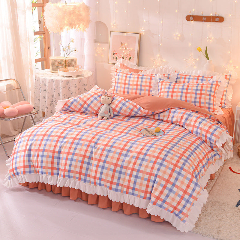 Princess Lace Style Brushed Four-Piece Comforter Set - Multiple Styles