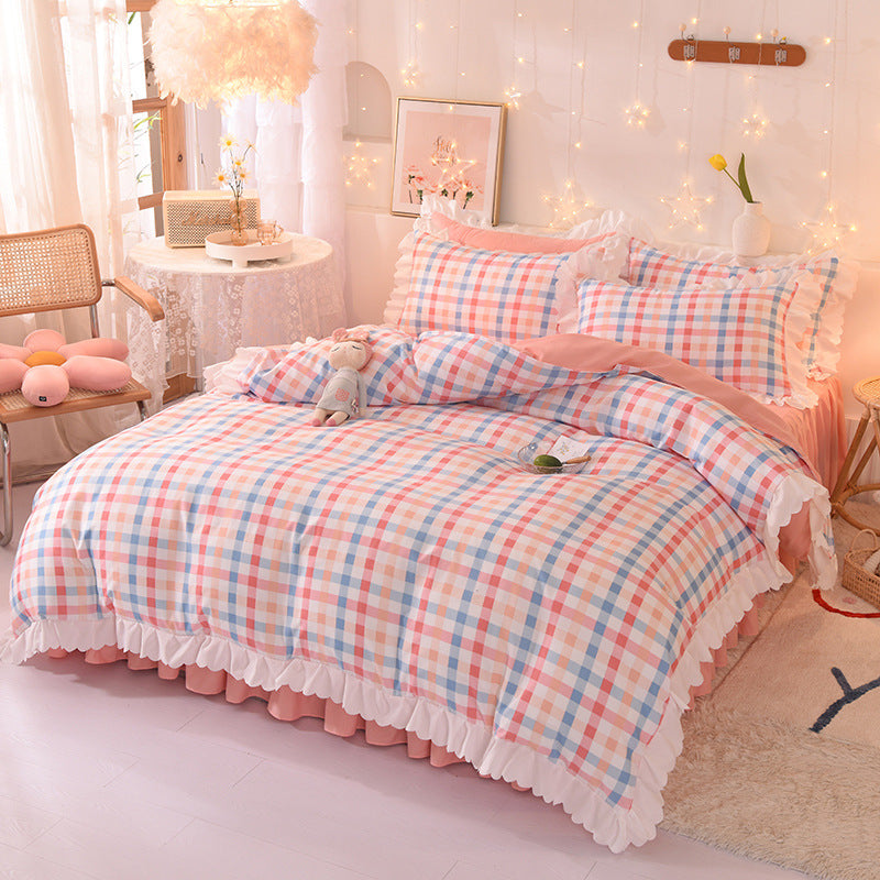 Princess Lace Style Brushed Four-Piece Comforter Set - Multiple Styles