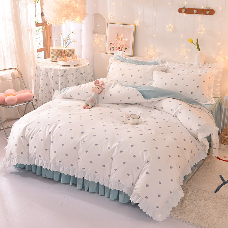 Princess Lace Style Brushed Four-Piece Comforter Set - Multiple Styles