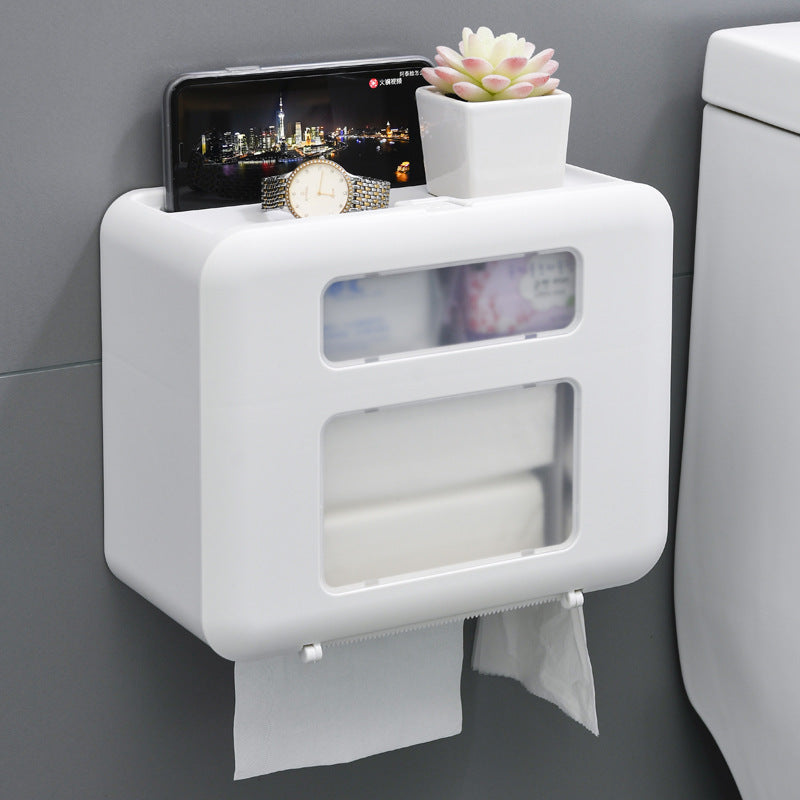 Tissue Box Storage and Dispenser For Household Bathroom Supplies