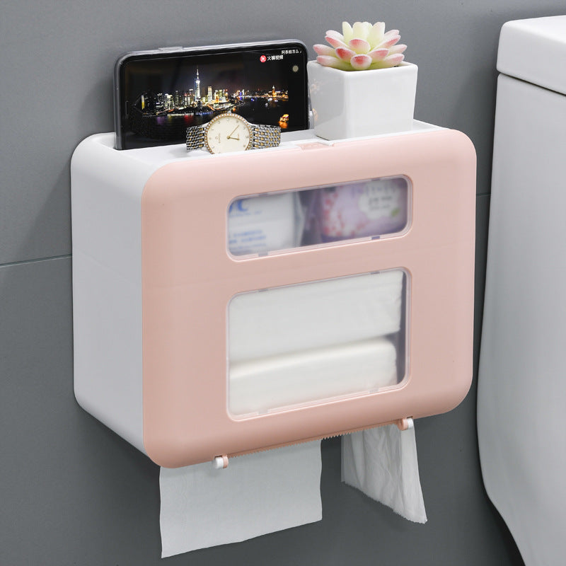 Tissue Box Storage and Dispenser For Household Bathroom Supplies