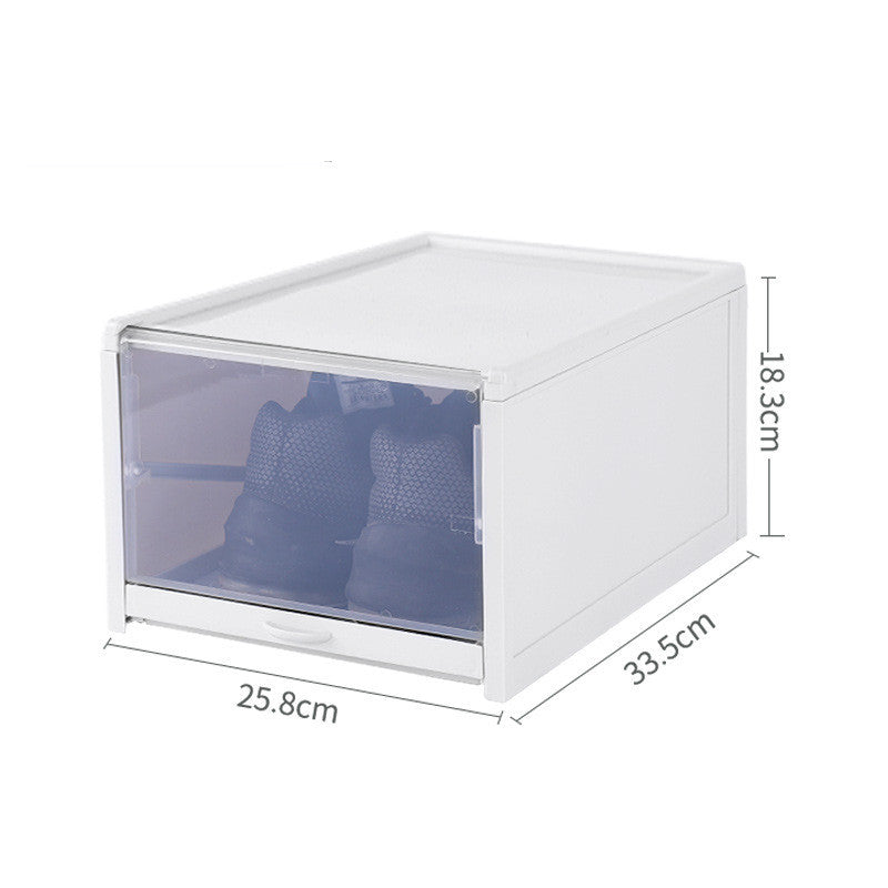 Dust-Proof Off-White Shoe Cabinet