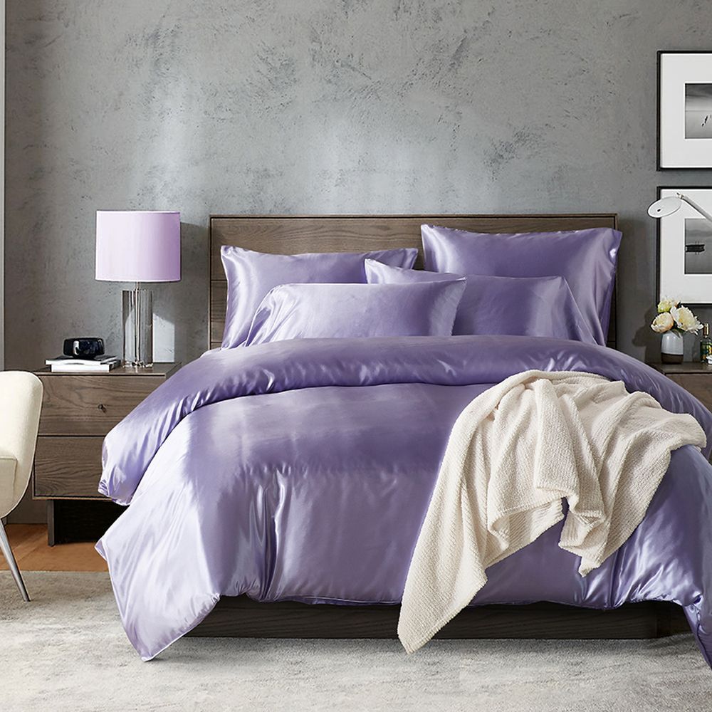 Luxury Silk Style Solid Color Comforter Bedding Set - Multiple Colors