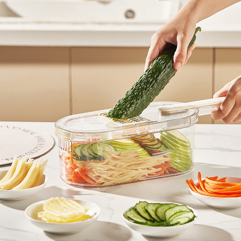 Multifunctional Vegetable Cutter- With Basket And Brush