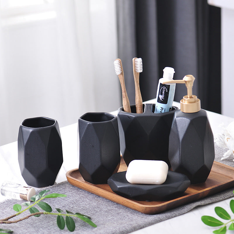 Ceramic Five-Piece Bathroom set