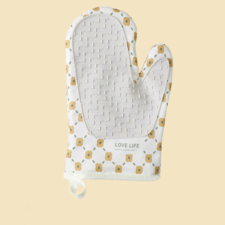 Anti-Scalding Cotton Non-Slip Oven Mitts - 2 Colors