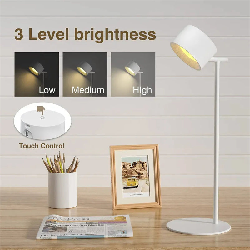 Magnetic 360 Rotating LED Rechargeable Touch Night Lamp with USB Charging - 2 Colors