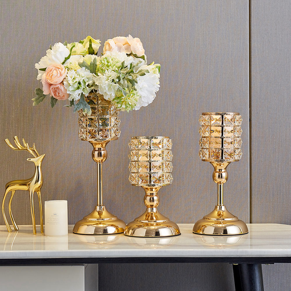 Gold-Studded Candlelight Holder Decoration