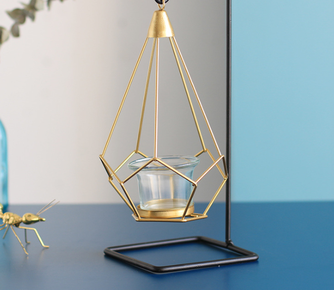 Creative Gold Decorative Candle Holders