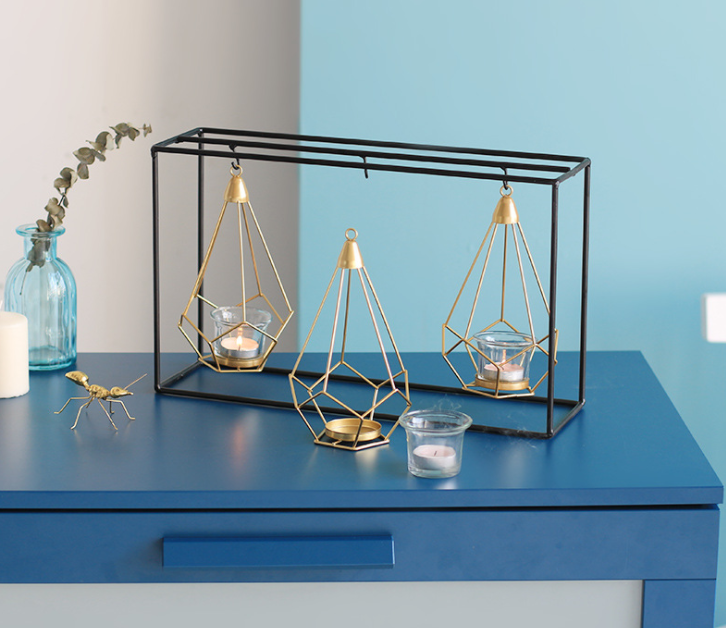 Creative Gold Decorative Candle Holders