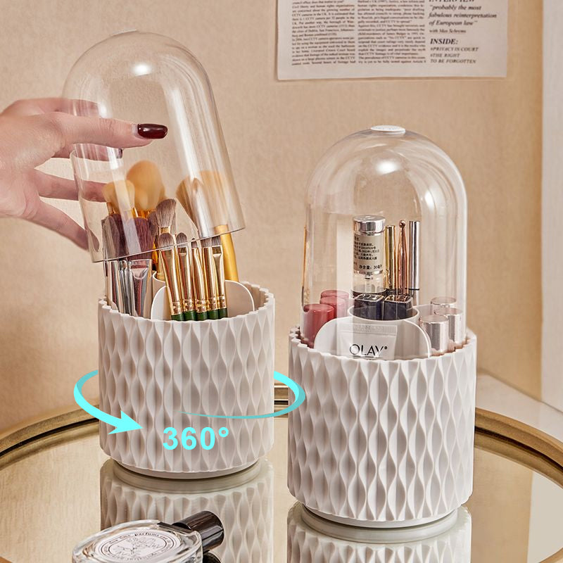 Rotating Cosmetic Makeup Brush Container