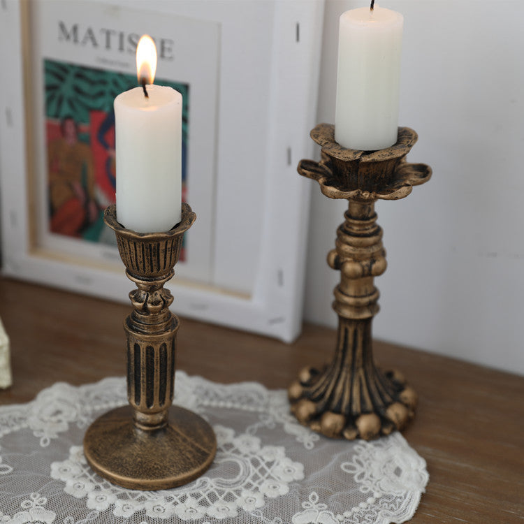 Golden Ornamental Candle Holder