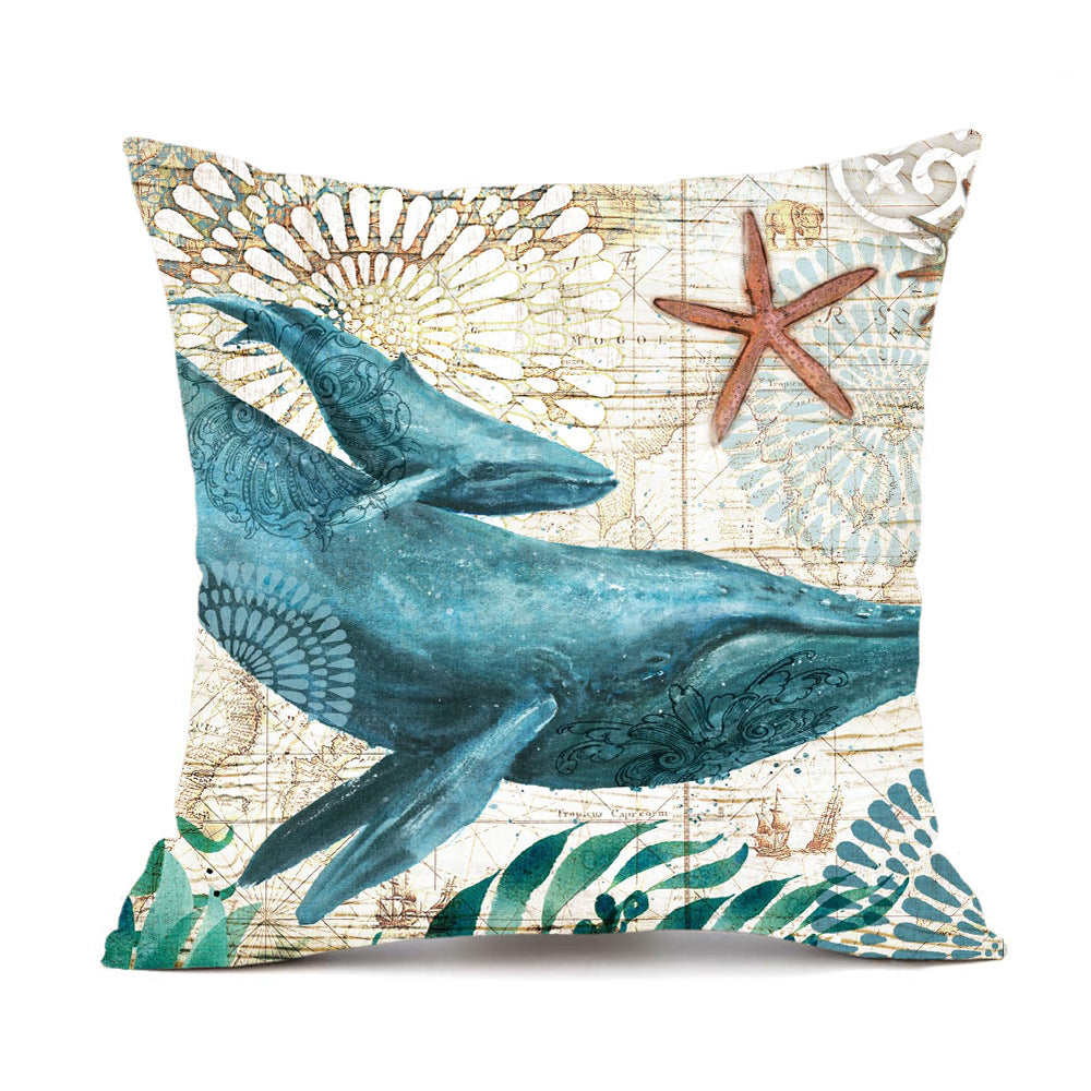 Sea Animal Theme Printed Cushion and Pillow Cases