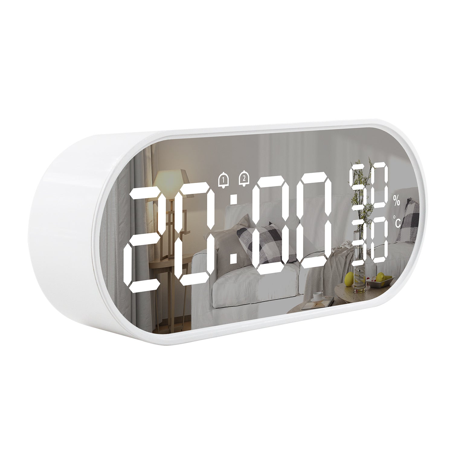 LED Reflective Electronic Alarm Clock