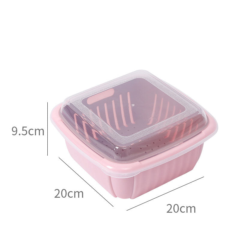 Double-layer Drain Basket With Lid