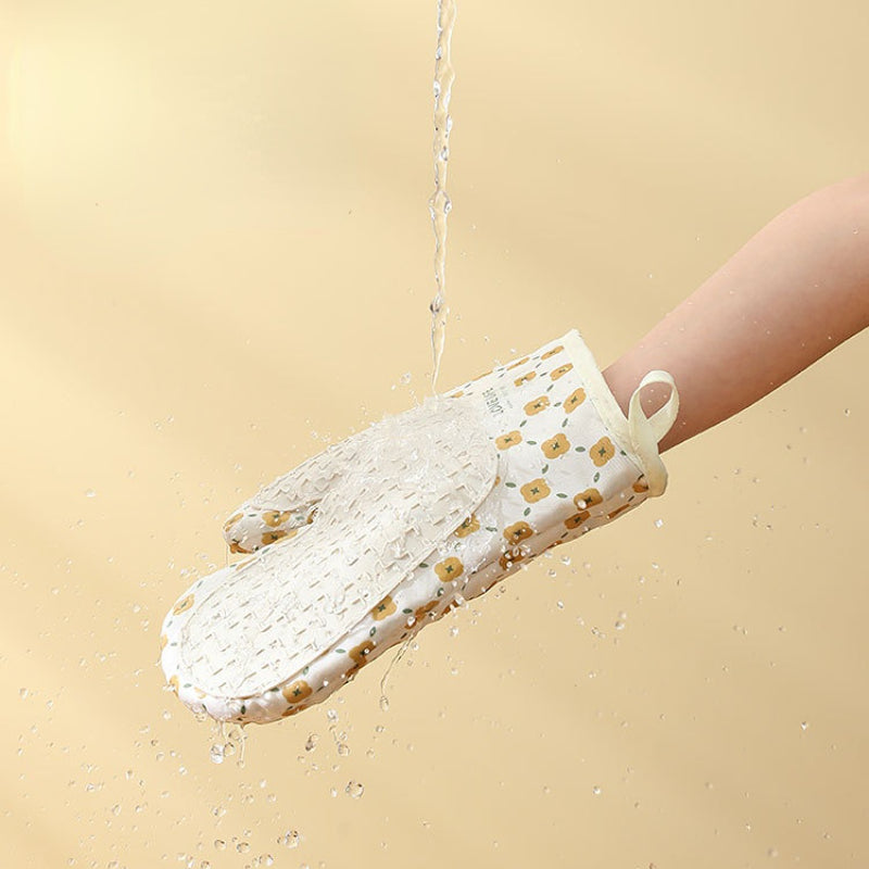 Anti-Scalding Cotton Non-Slip Oven Mitts - 2 Colors