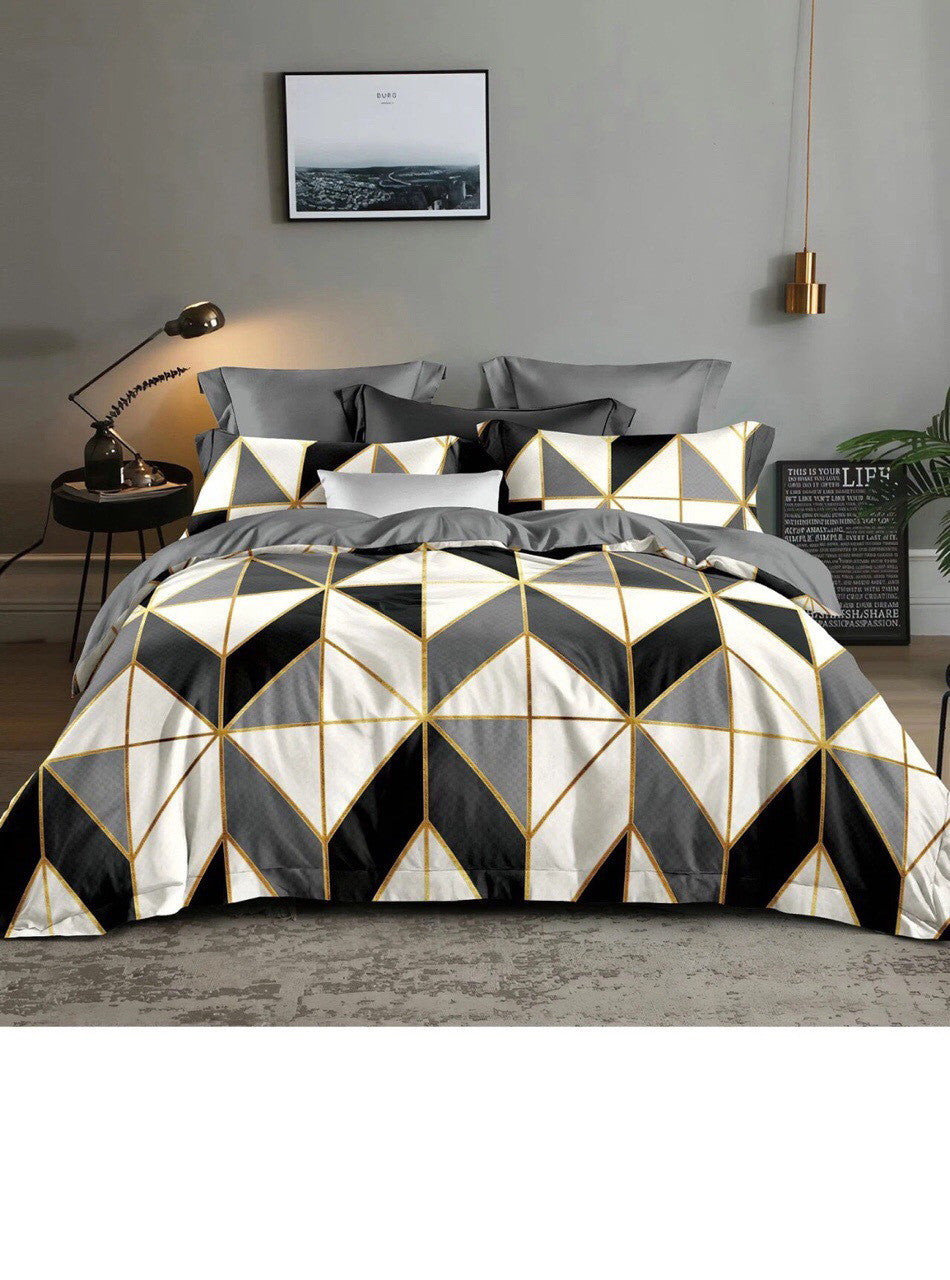 Simple Geometric Style Comforter Set