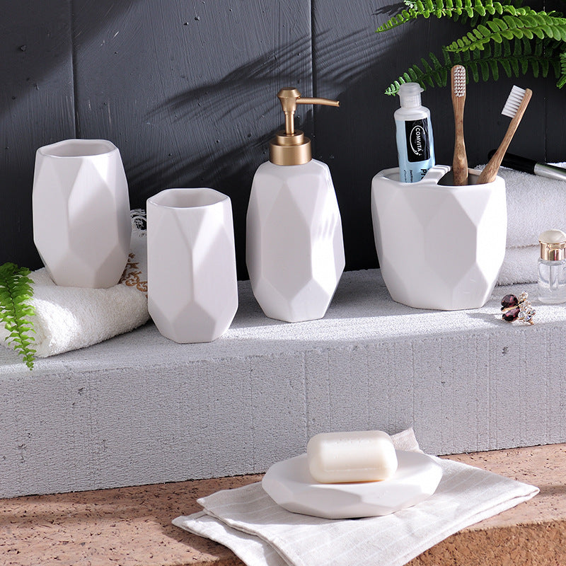 Ceramic Five-Piece Bathroom set