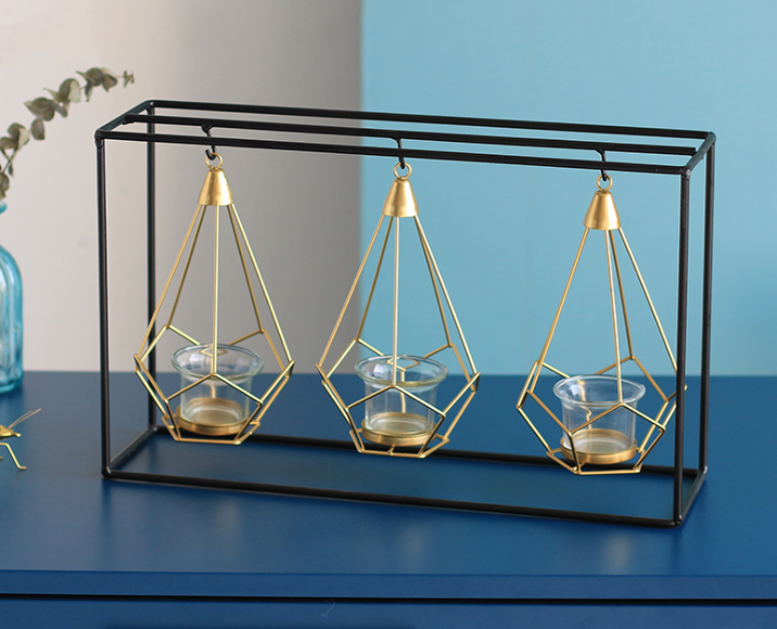 Creative Gold Decorative Candle Holders