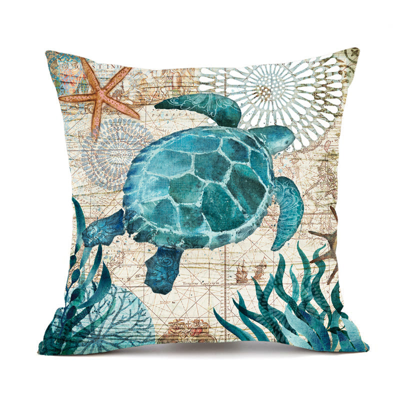 Sea Animal Theme Printed Cushion and Pillow Cases