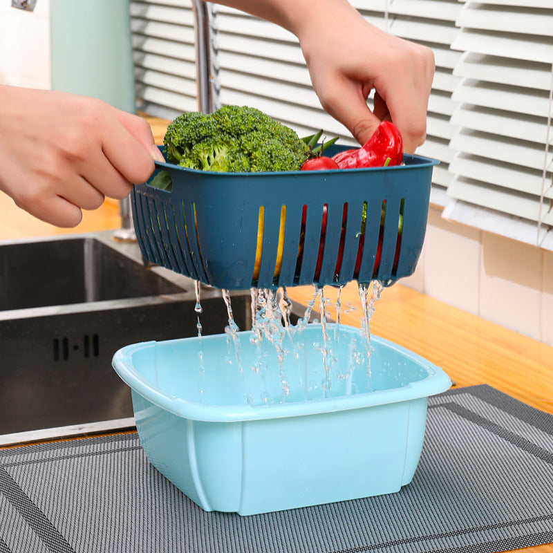 Double-layer Drain Basket With Lid