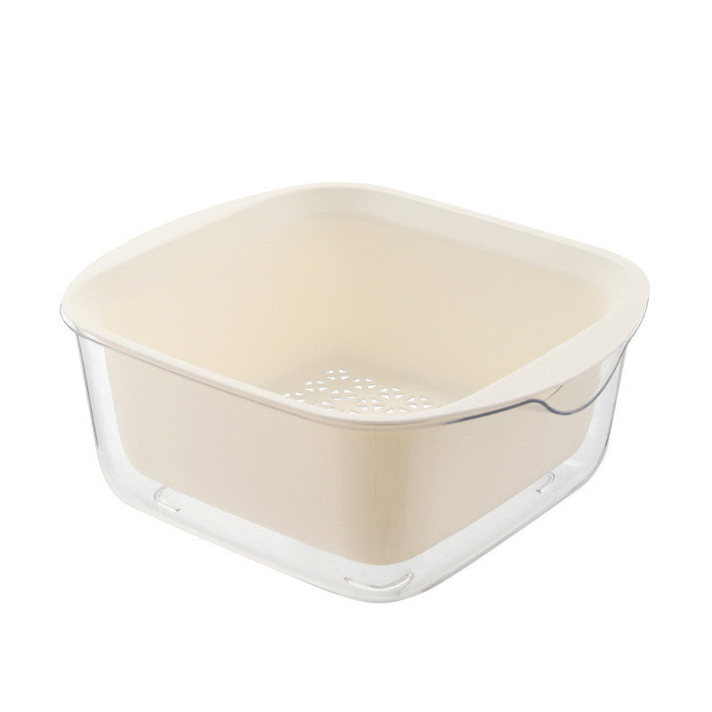 Double Deck Drain Basket: Storage With Cover