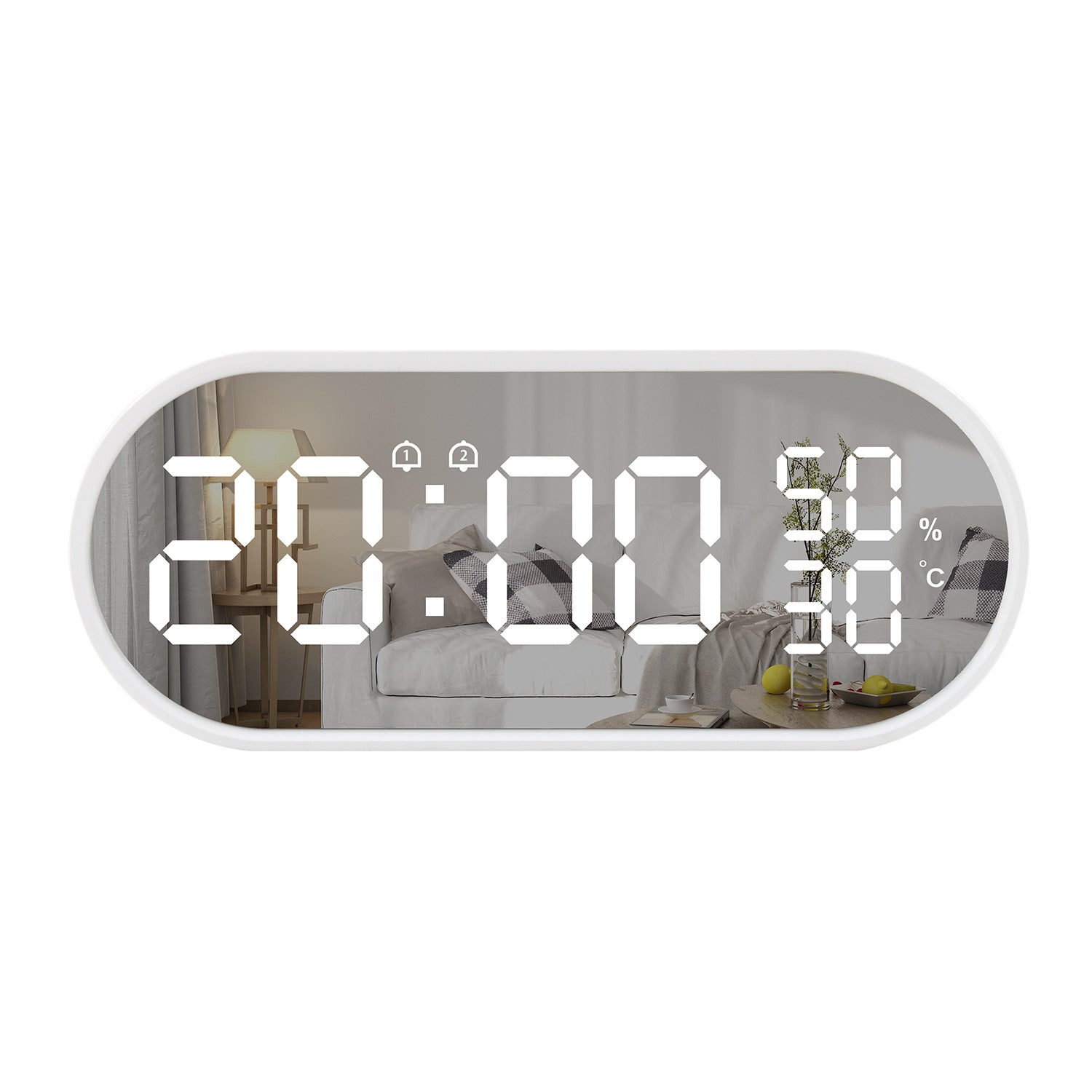 LED Reflective Electronic Alarm Clock