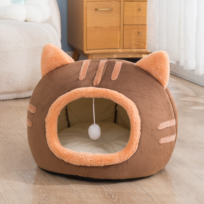 Fashion Simple Pet Warm Semi-enclosed Cat Litter