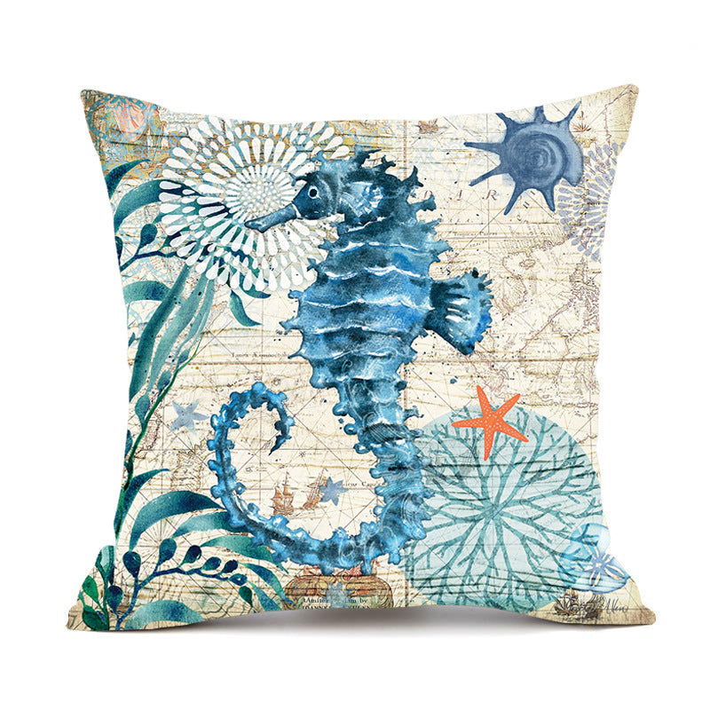 Sea Animal Theme Printed Cushion and Pillow Cases