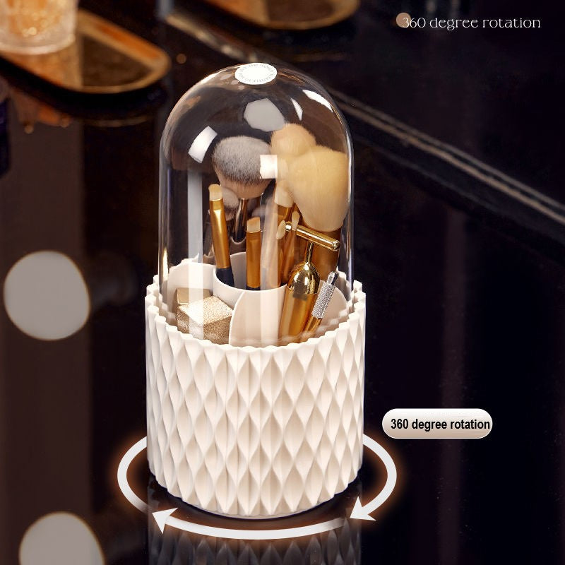 Rotating Cosmetic Makeup Brush Container