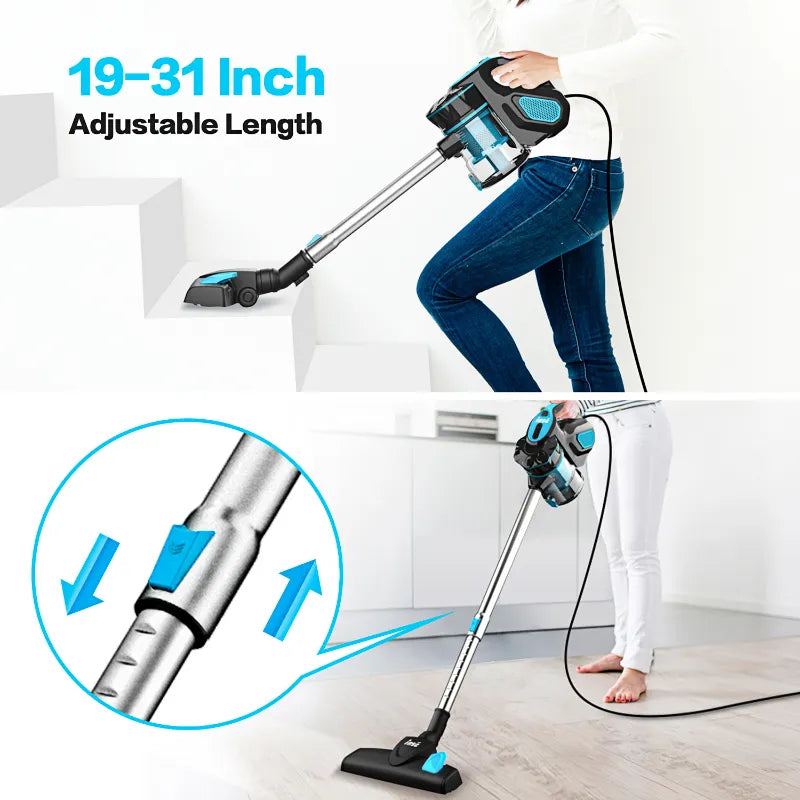 Vacuum Cleaner Corded INSE I5 18Kpa Powerful Suction 600W Motor Stick Handheld Vaccum Cleaner for Home Pet Hair Hard Floor