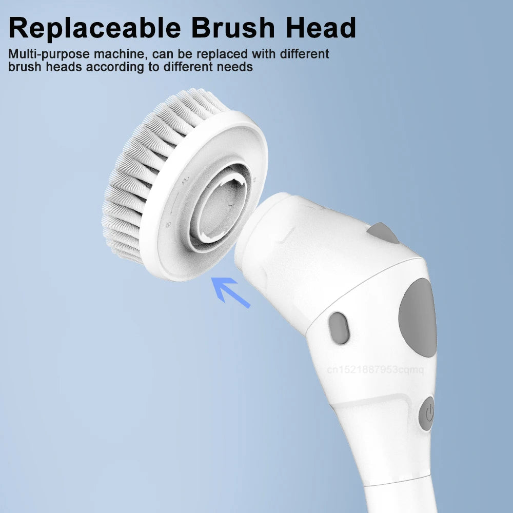 The MagicBristlePro - Electric Cleaning Brush - 8-in-1 Multifunctional Household Rotating Cleaning Brush for Bathrooms, Kitchens, Windows, and more!