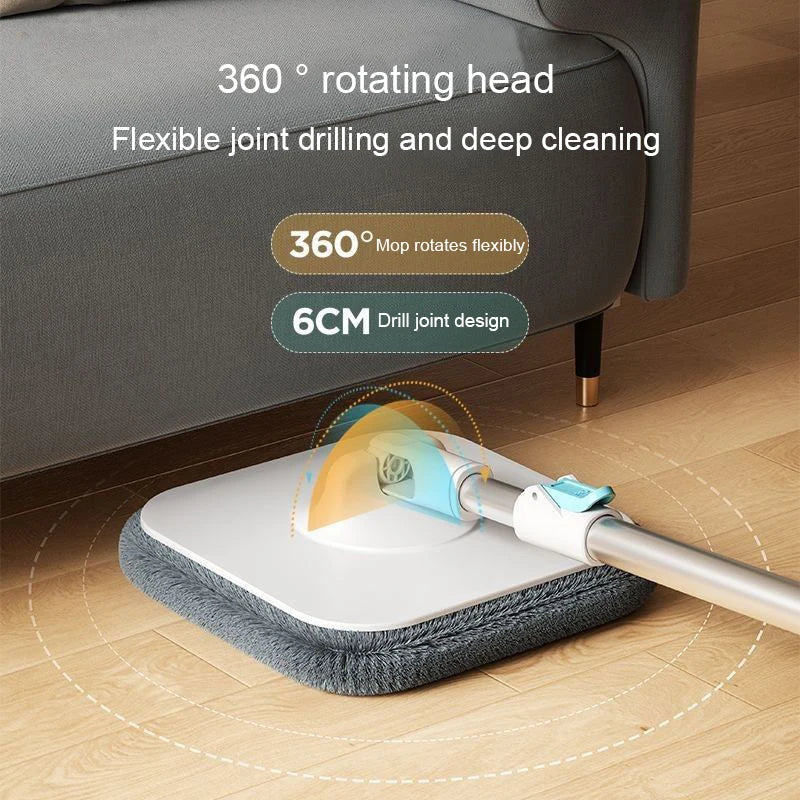 The PristineSwirl 360° Mop & Bucket Combo - Effortlessly Separates Dirty Water for Spotless Floors on Hardwood, Tile, Vinyl, and More!