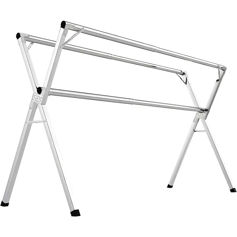 63-95 Inch Clothes Foldable  Drying Rack - Heavy Duty Stainless Steel - Multiple Sizes!