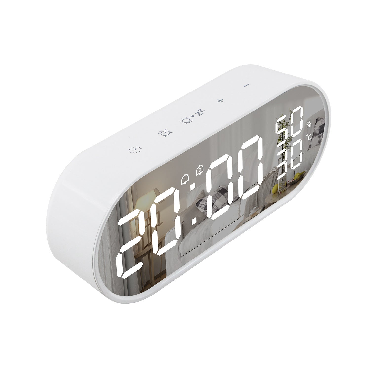 LED Reflective Electronic Alarm Clock