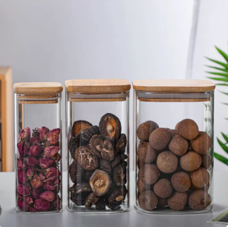 Square Glass Storage Jar