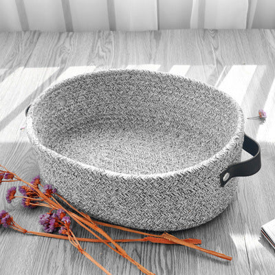 Hand Woven Cotton Thread Storage Basket