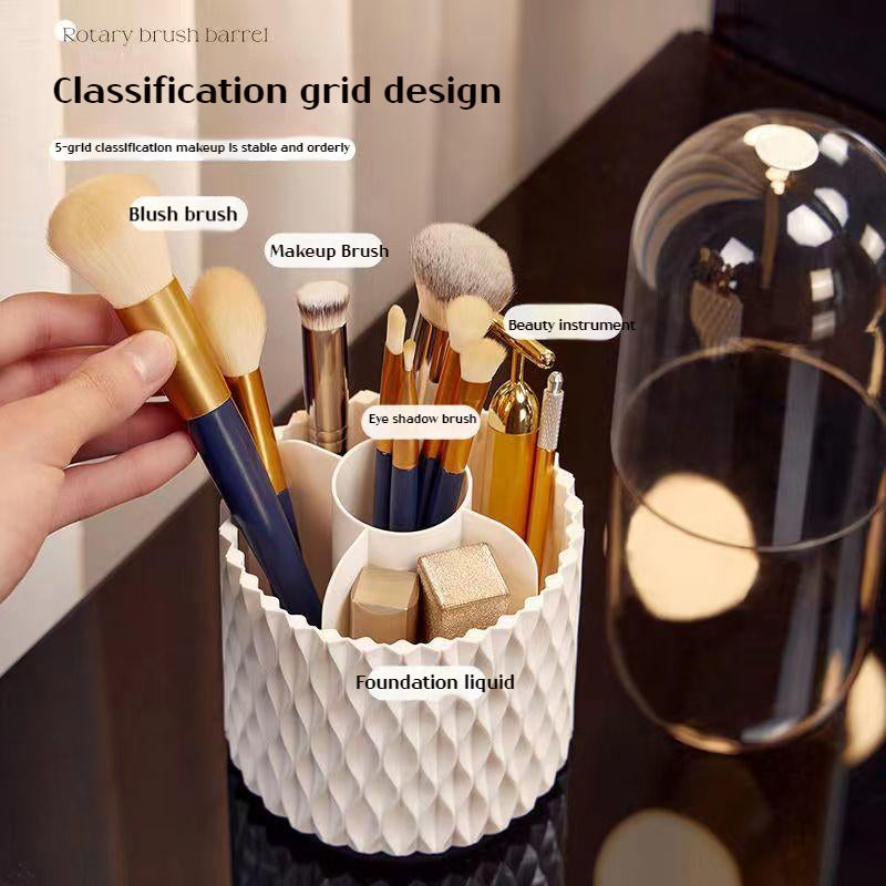 Rotating Cosmetic Makeup Brush Container