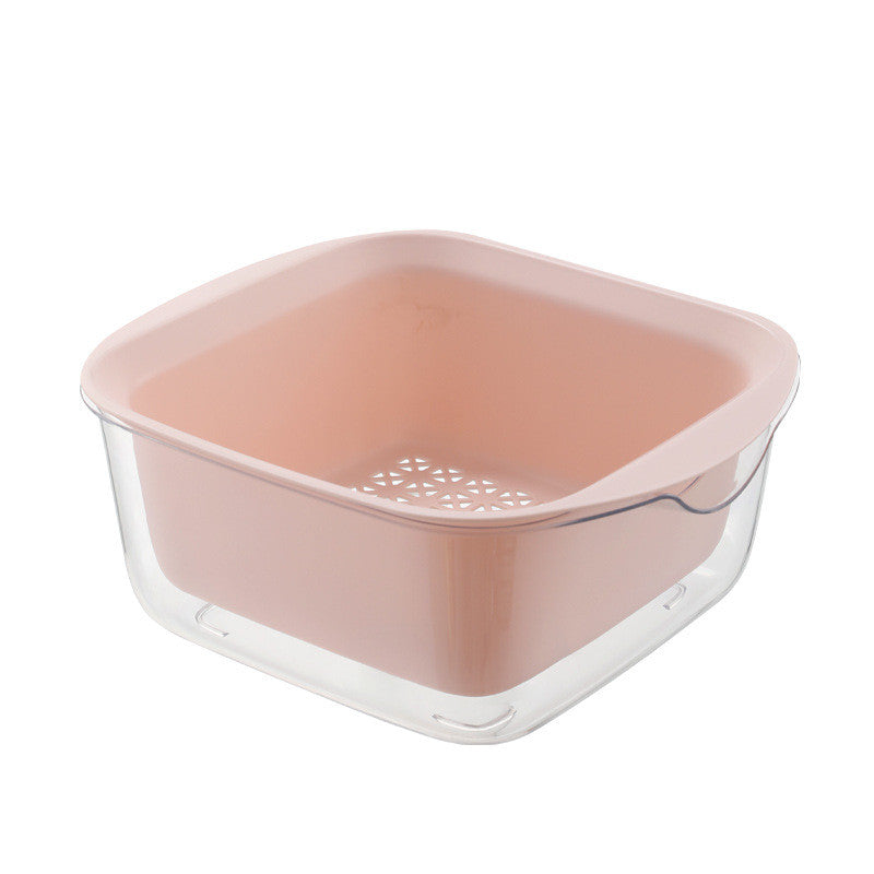 Double Deck Drain Basket: Storage With Cover