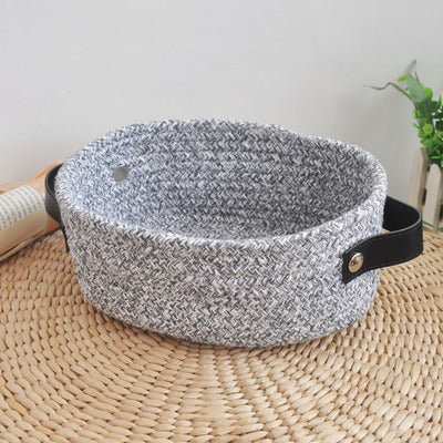 Hand Woven Cotton Thread Storage Basket