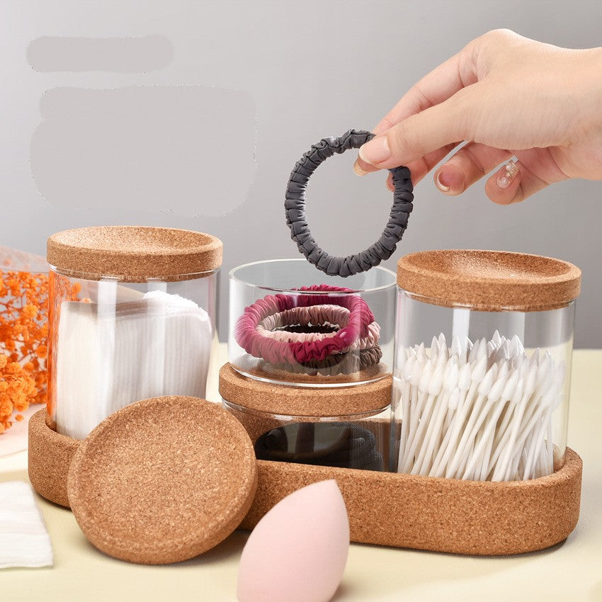 Multifunctional Beauty and Cosmetic Storage Multi-Piece Glass Jar Set