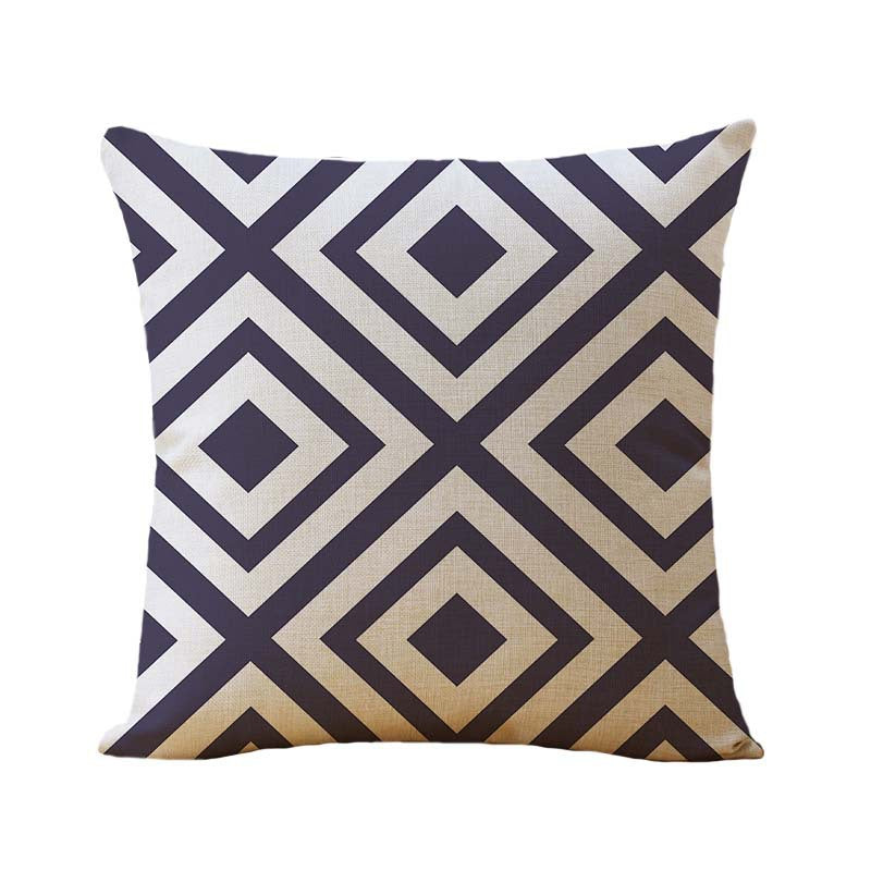 Geometric Design Couch and Bed Throw Pillow Cases